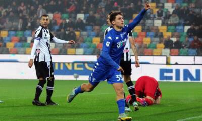 Tommaso Baldanzi in azione contro l'Udinese