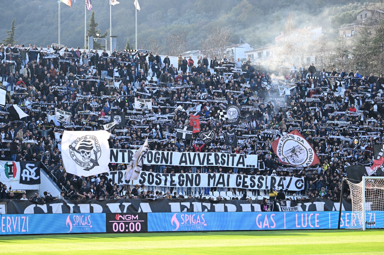 Stadio Picco, la curva dello Spezia