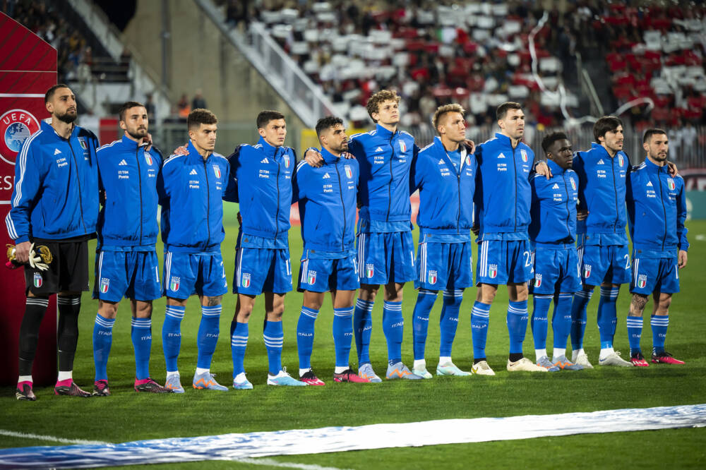 Nazionale Italia in campo contro Malta 26.03.2023