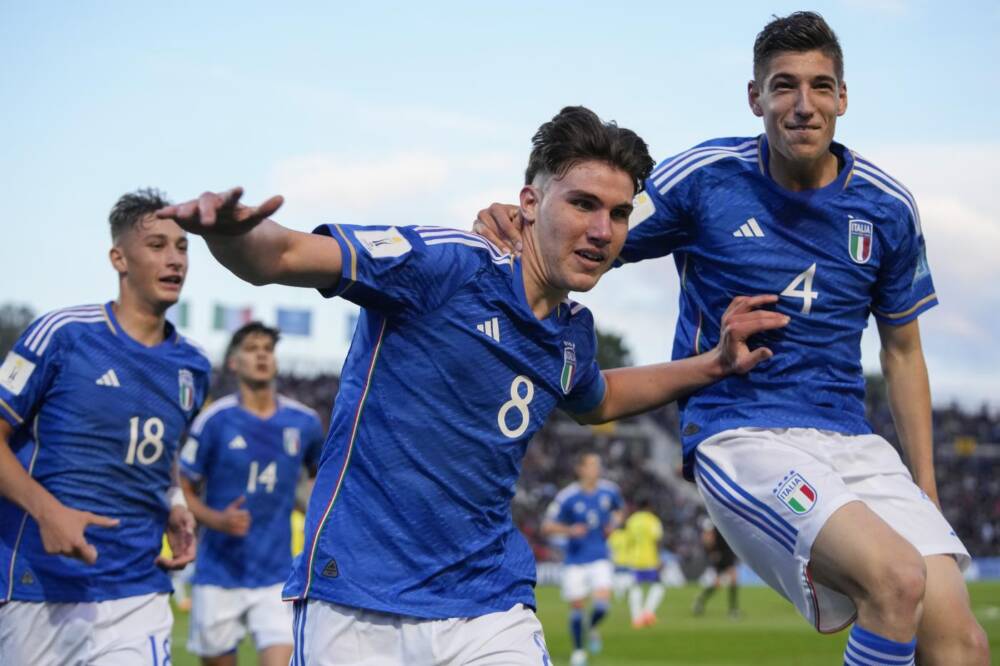 Cesare Casadei e Matteo Prati con la nazionale azzurra under 20