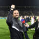 Fabio Grosso, allenatore del Frosinone, festeggia la promozione in Serie A