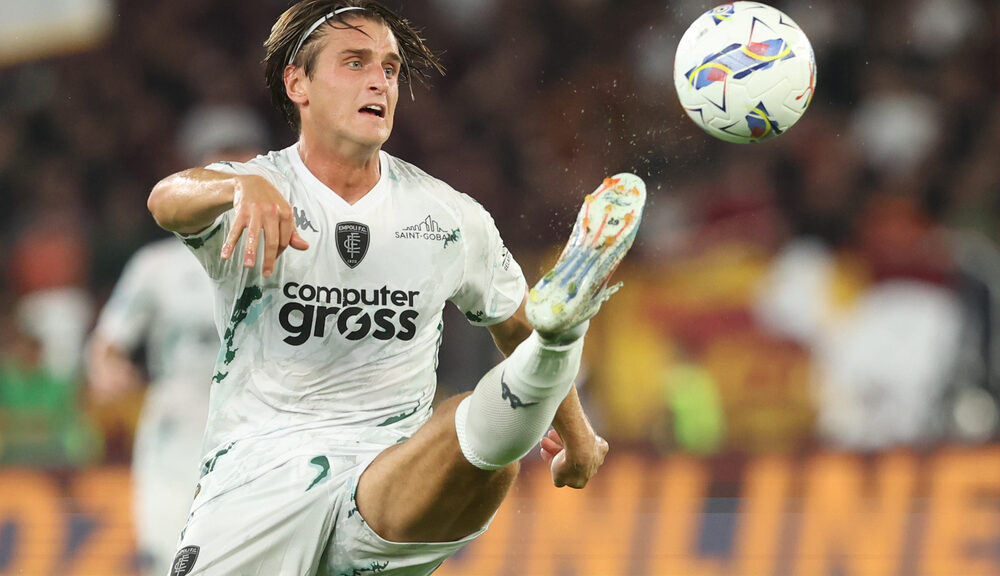 Lorenzo Colombo con la maglia dell'Empoli