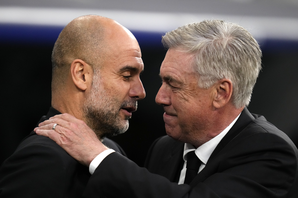 Ancelotti e Guardiola, Real Madrid-Manchester City