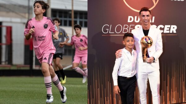 Thiago Messi e Cristiano Ronaldo Jr.