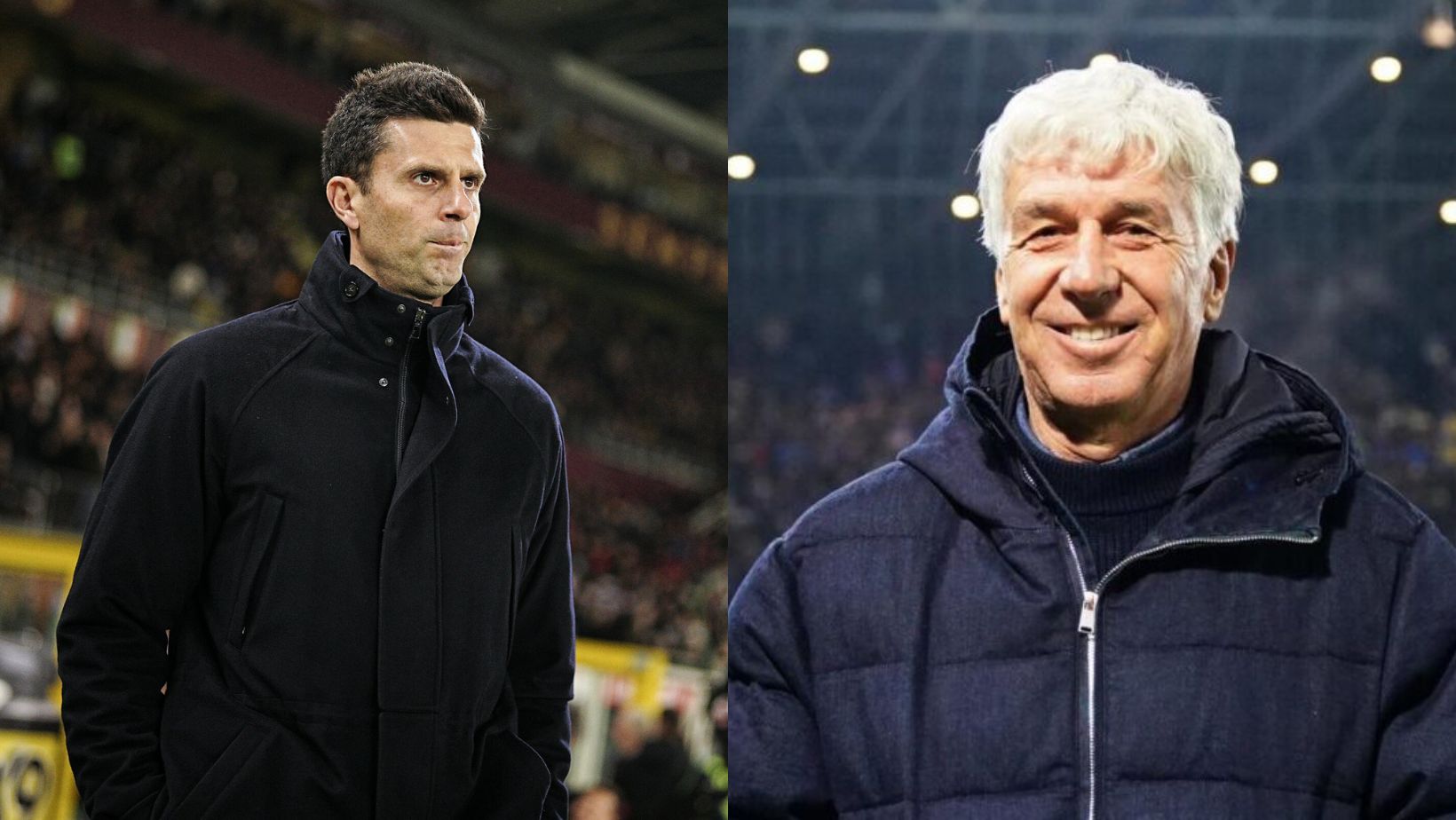 Thiago Motta (Juventus) e Gasperini (Atalanta)