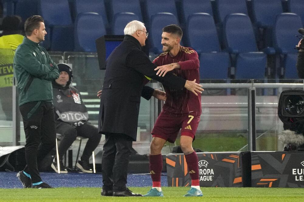 Lorenzo Pellegrini e Claudio Ranieri, capitano e allenatore della Roma